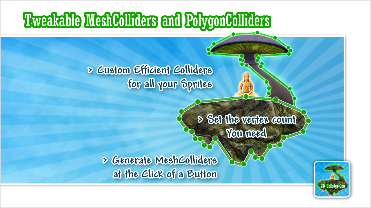 2D ColliderGen Polygon Colliders